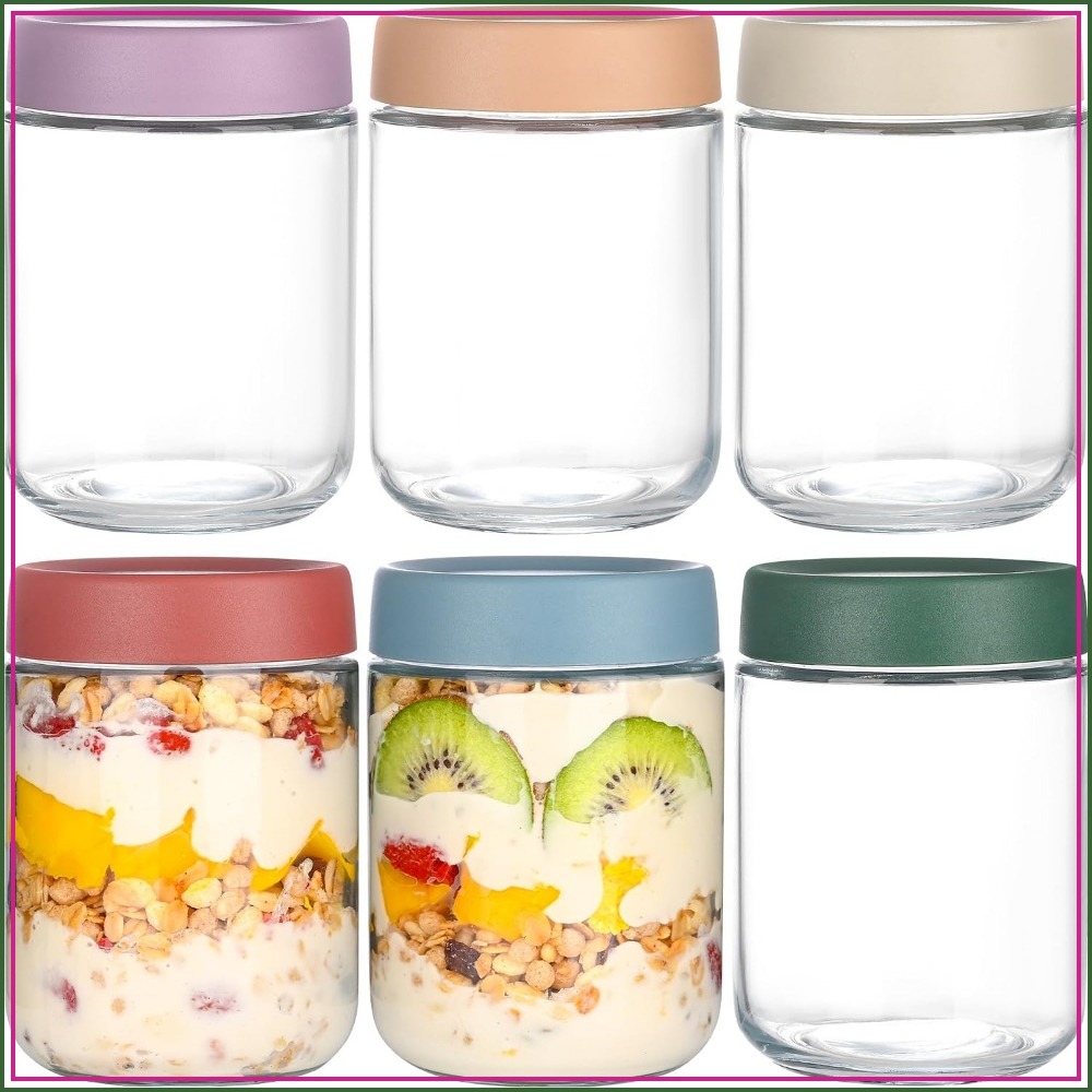 Meal Prep Chia Pudding - 16 oz Glass Meal Prep Jars