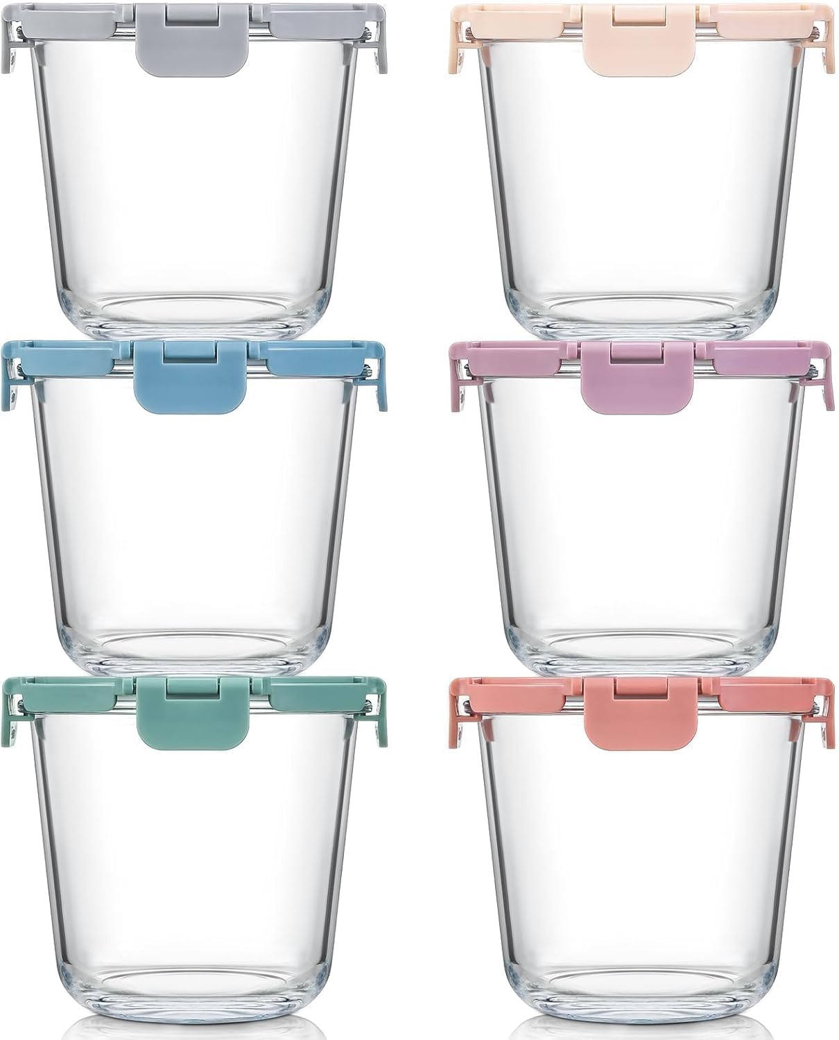 Meal Prep Food - [UPGRADED LID] 6 Sets 3 Cup/24oz