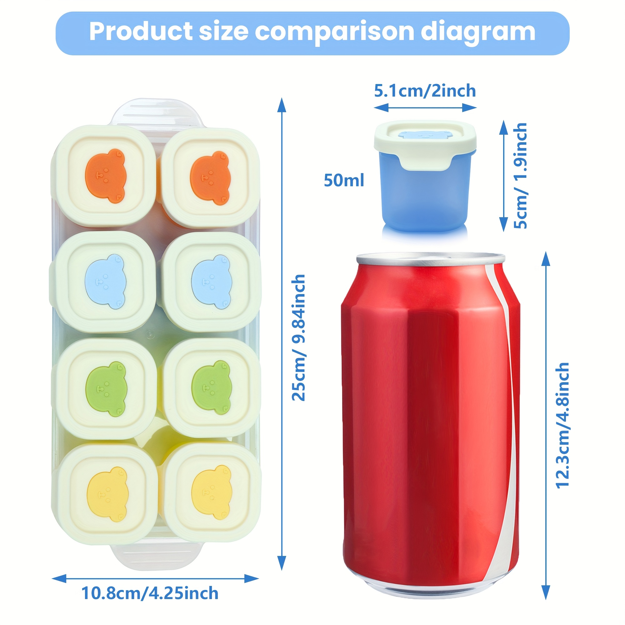 9pcs Silicone Food Storage Con - đánh giá và giá Meal Prep Chia Pudding