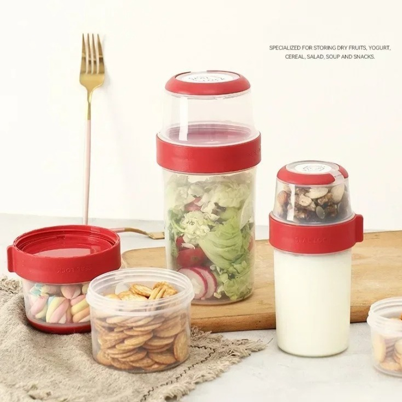 Portable Plastic Breakfast Cup - đánh giá và giá Meal Prep Oatmeal Jars