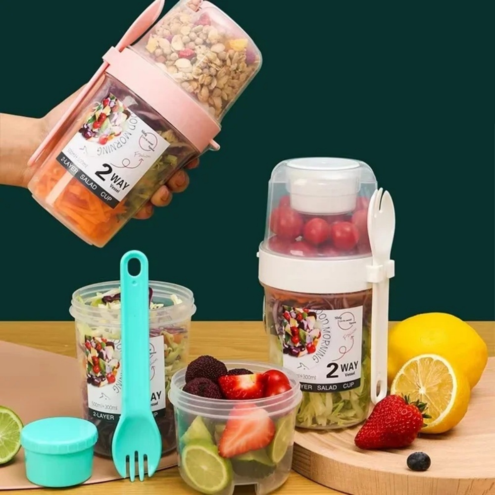 Portable Salad Cup Breakfast C - đánh giá và giá Meal Prep Oatmeal Jars