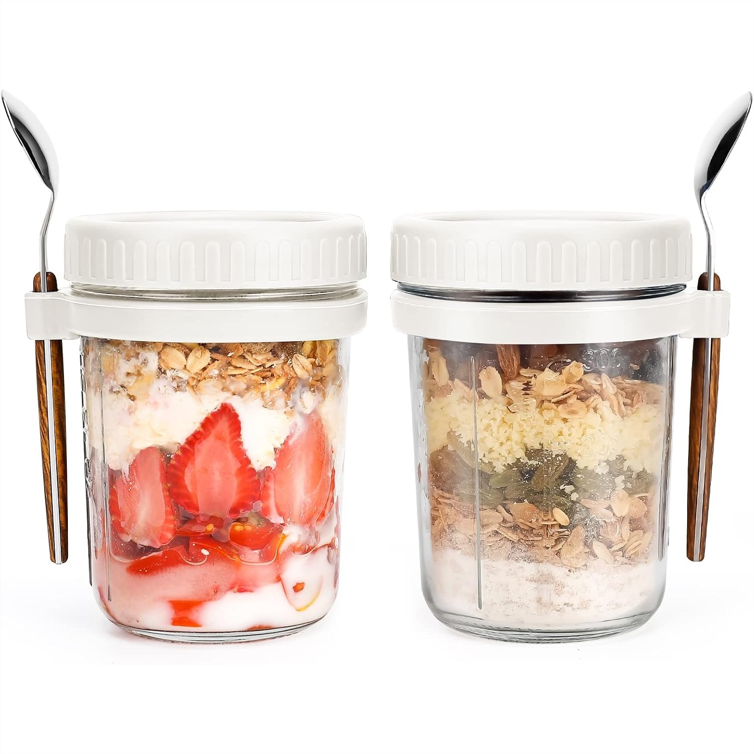 Overnight Oats Jars with Spoon - đánh giá và giá Meal Prep Oatmeal Jars