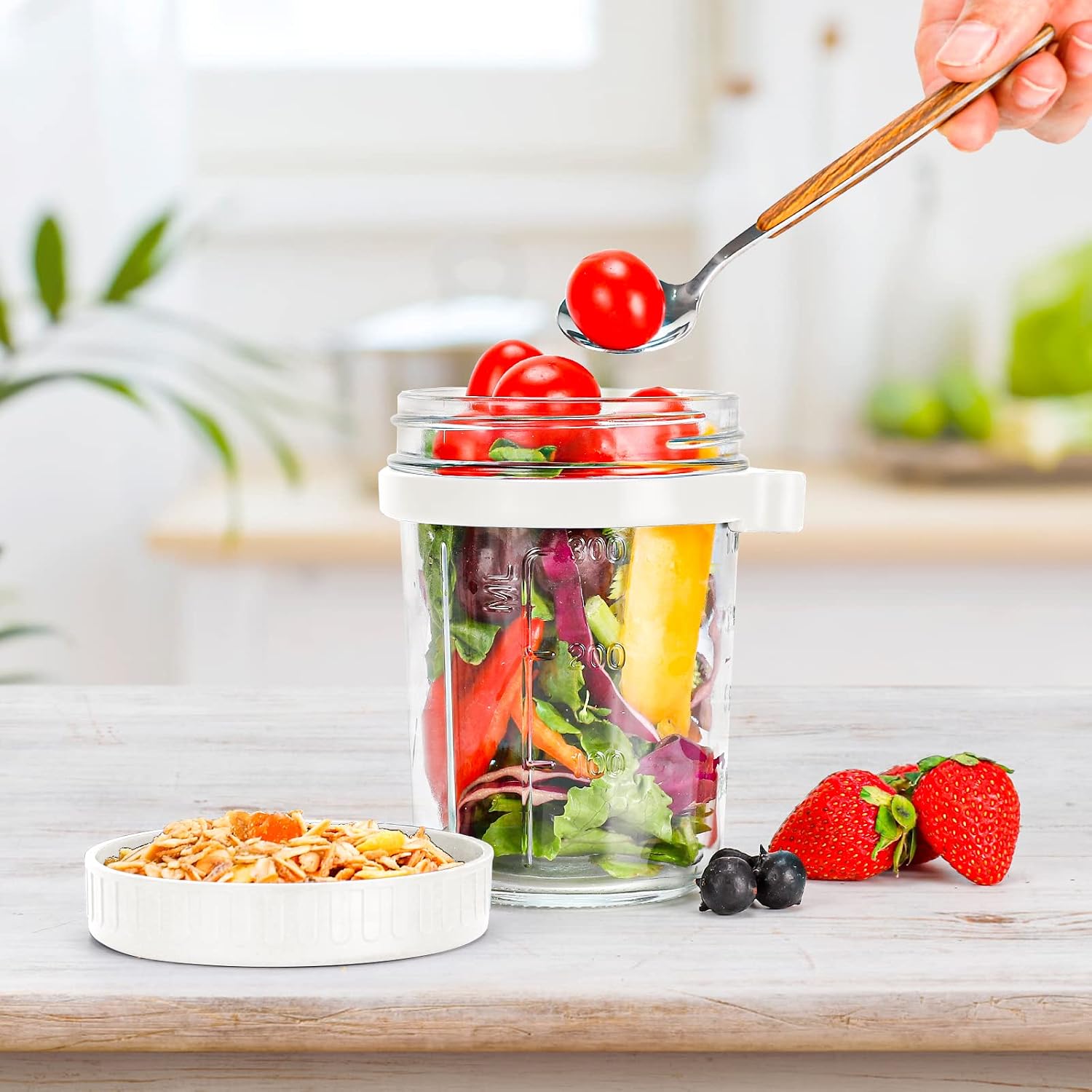 Overnight Oats Jars with Spoon - đánh giá và giá Meal Prep Oatmeal Jars