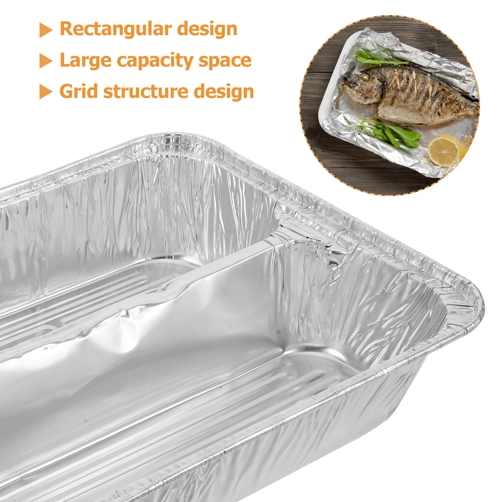 4Sets Aluminum Foil Tray Recta - đánh giá và giá Meal Prep Food