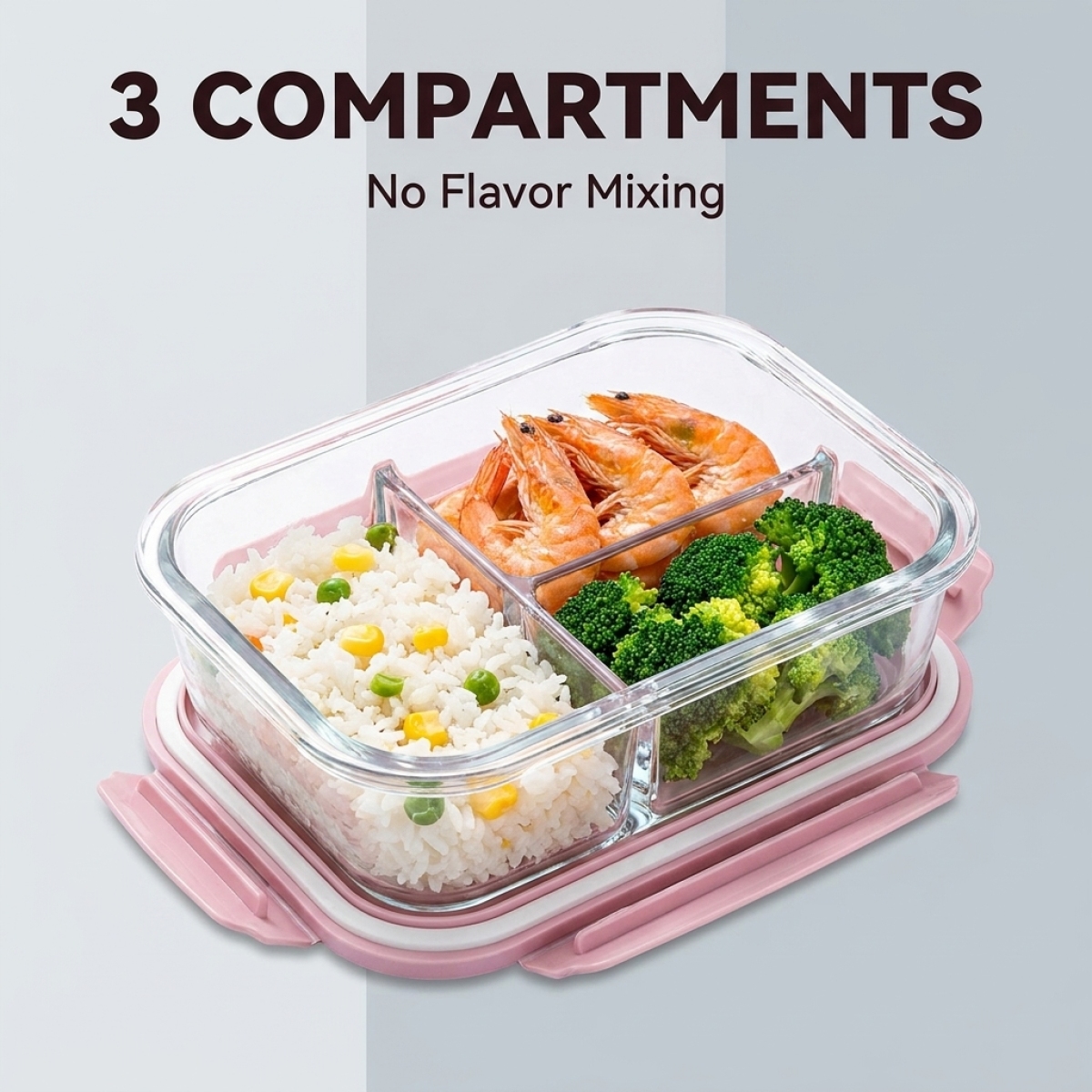 Cute Pink Glass Meal Prep Cont - đánh giá và giá Meal Prep Healthy Lunch