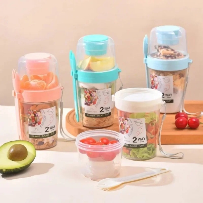 Oatmeal Yogurt Salad Cup Porta - đánh giá và giá Meal Prep Oatmeal Jars