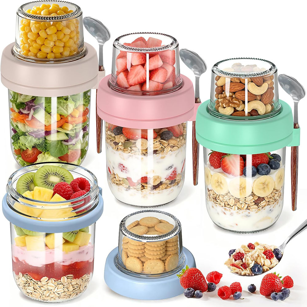 Overnight Oats Containers with - đánh giá và giá Meal Prep Oatmeal Jars