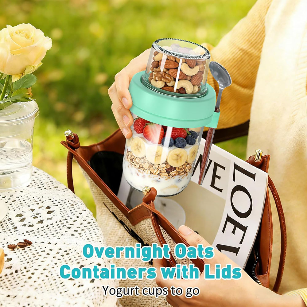 Overnight Oats Containers with - đánh giá và giá Meal Prep Oatmeal Jars