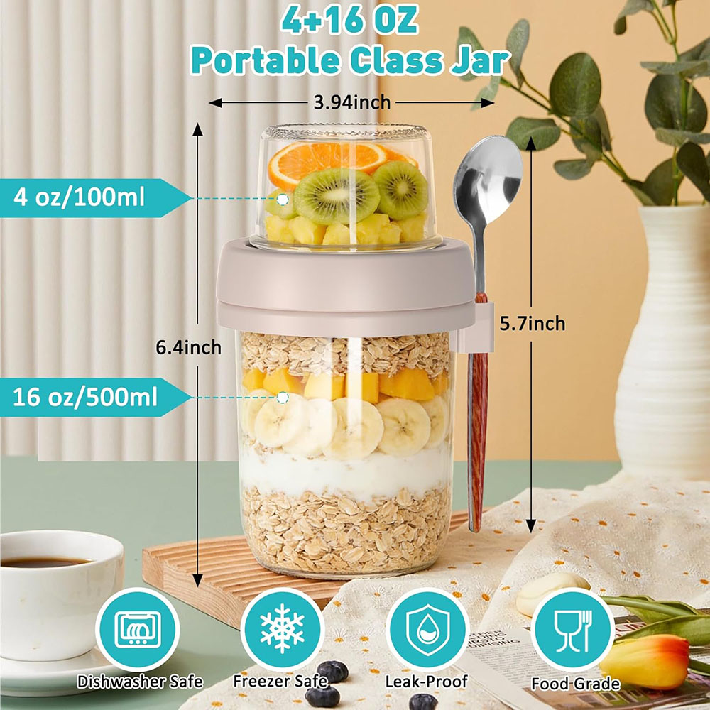 Overnight Oats Containers with - đánh giá và giá Meal Prep Oatmeal Jars
