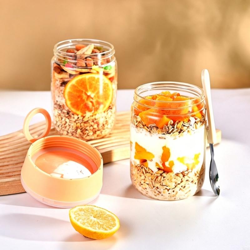 Overnight Oat Container with L - đánh giá và giá Meal Prep Oatmeal Jars