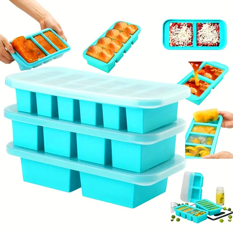 2 or 3-piece Silicone Freezer  - đánh giá và giá Meal Prep Chia Pudding