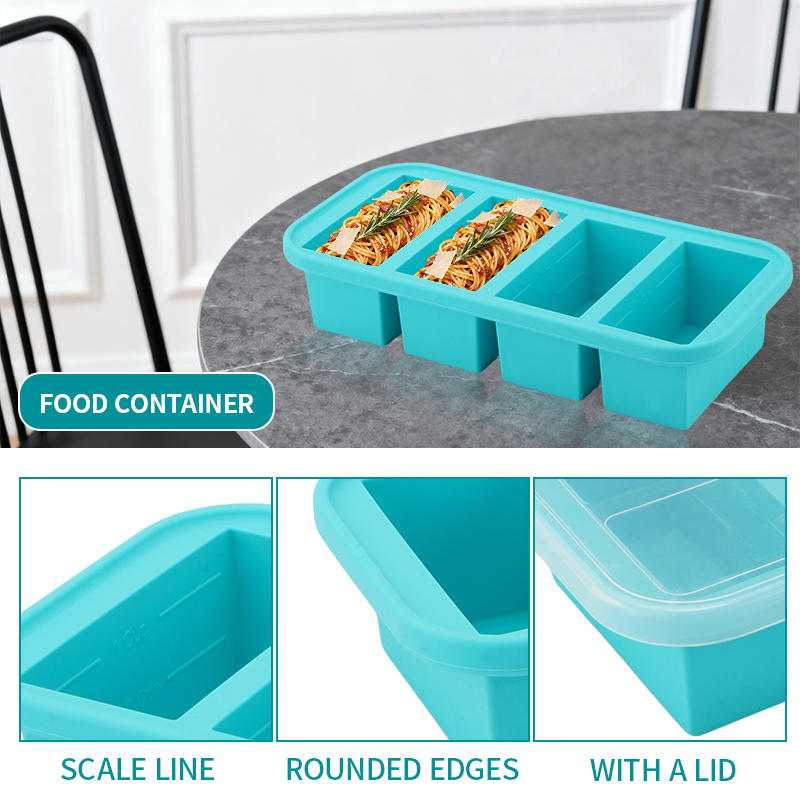 2 or 3-piece Silicone Freezer  - đánh giá và giá Meal Prep Chia Pudding