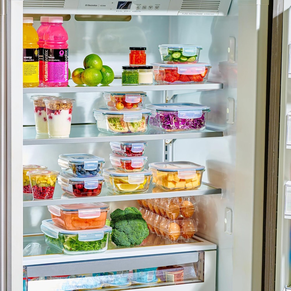 40-Piece Glass Food Storage Co - đánh giá và giá Meal Prep Food