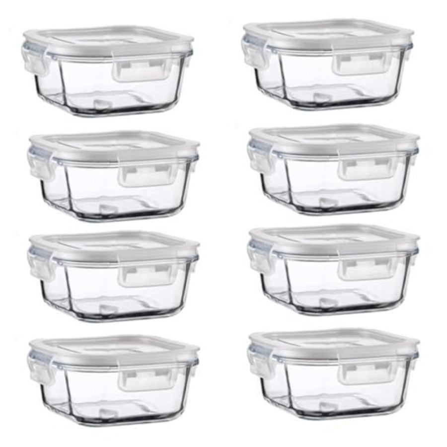 16oz Square Glass Food Storage - đánh giá và giá Meal Prep Food