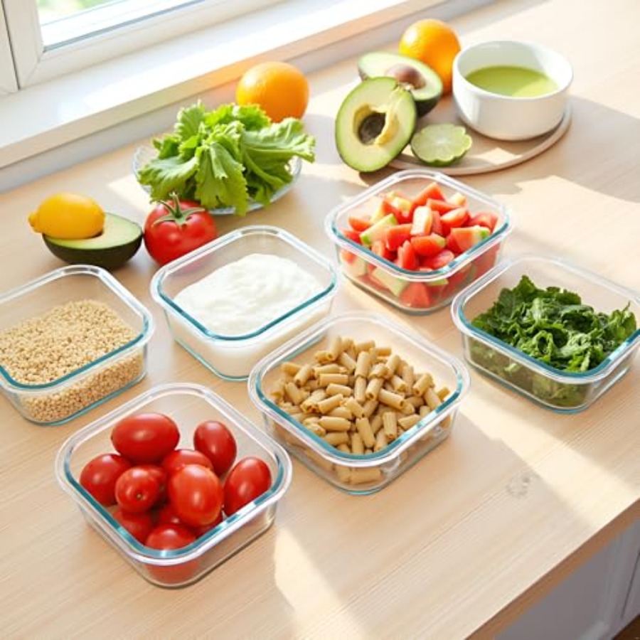 16oz Square Glass Food Storage - đánh giá và giá Meal Prep Food