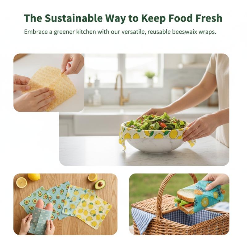 Beeswax Food Wrap 3sheets Reus - đánh giá và giá Meal Prep Wraps