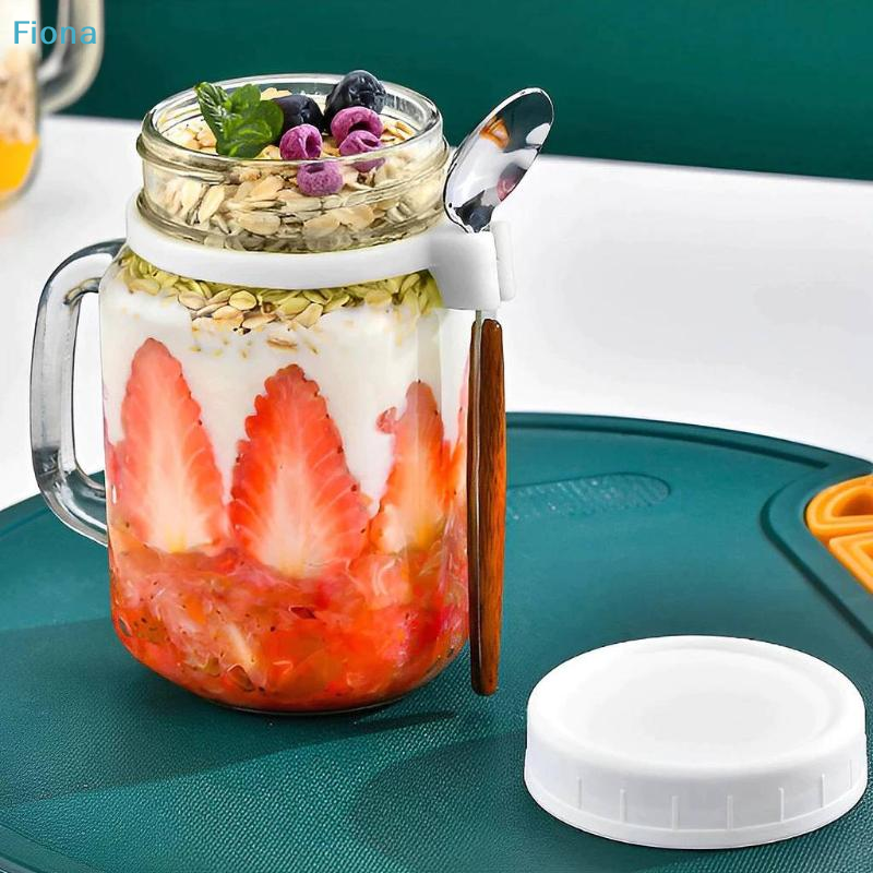 ✔500ml Overnight Oats Containe - đánh giá và giá Meal Prep Oatmeal Jars