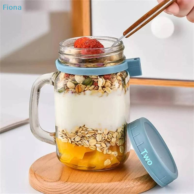 ✔500ml Overnight Oats Containe - đánh giá và giá Meal Prep Oatmeal Jars