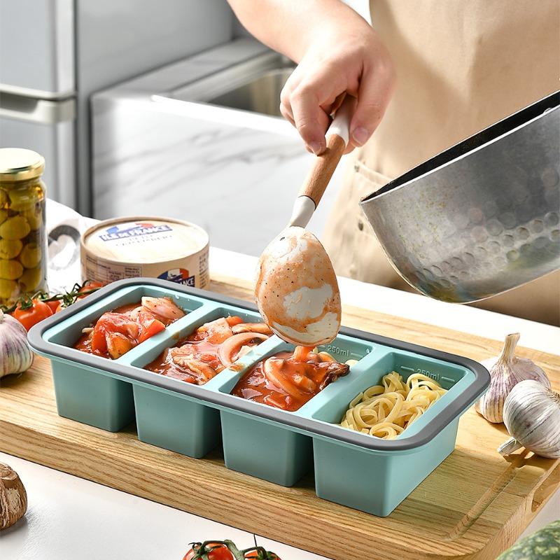 1pc Silicone Food Freezer Tray - đánh giá và giá Meal Prep Chia Pudding