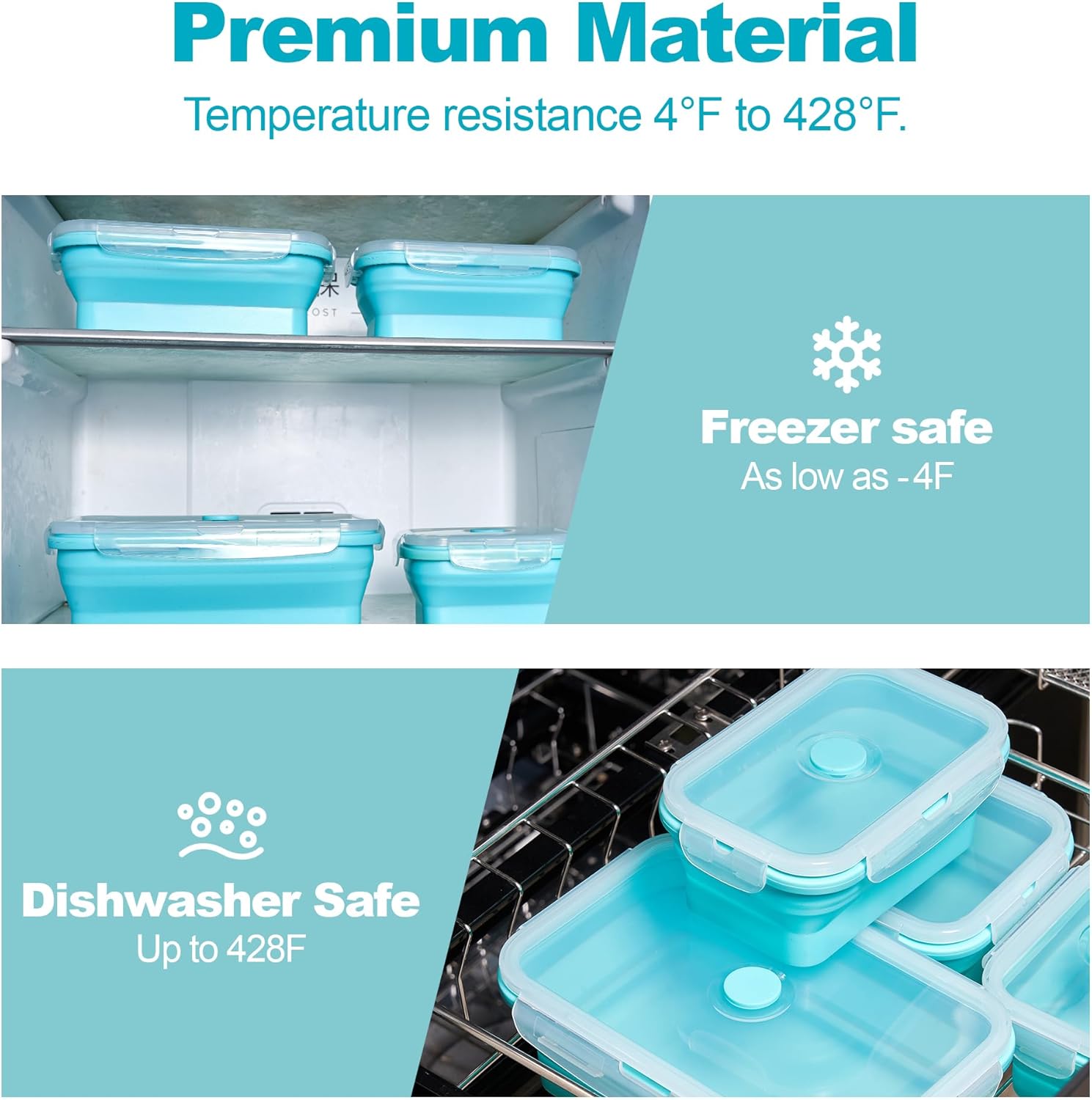 Collapsible Food Storage Conta - đánh giá và giá Meal Prep Chia Pudding