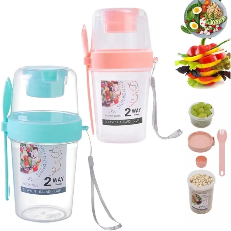 1pc Portable Breakfast Salad C - đánh giá và giá Meal Prep Oatmeal Jars