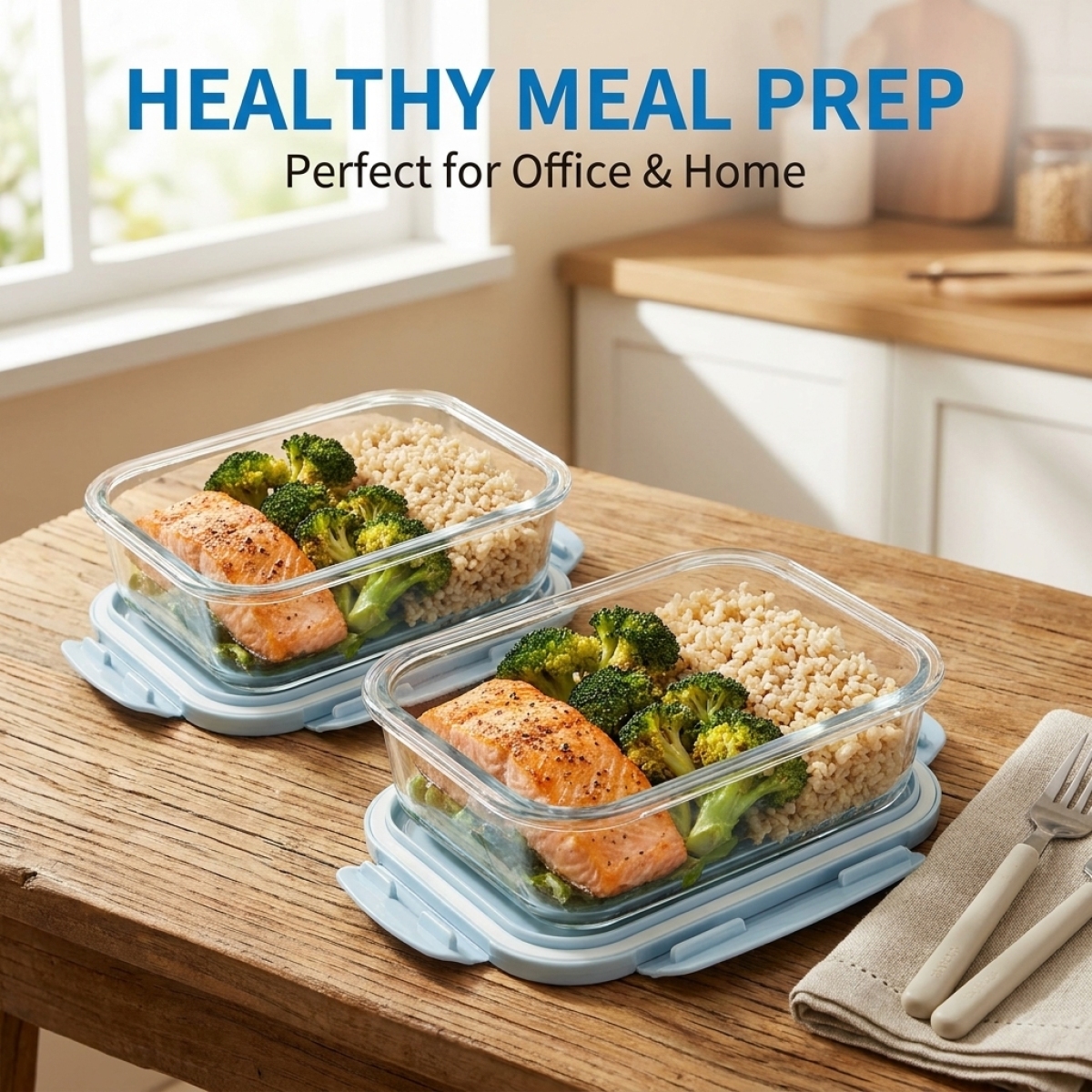 2 Pack Glass Lunch Box Borosil - đánh giá và giá Meal Prep Diet