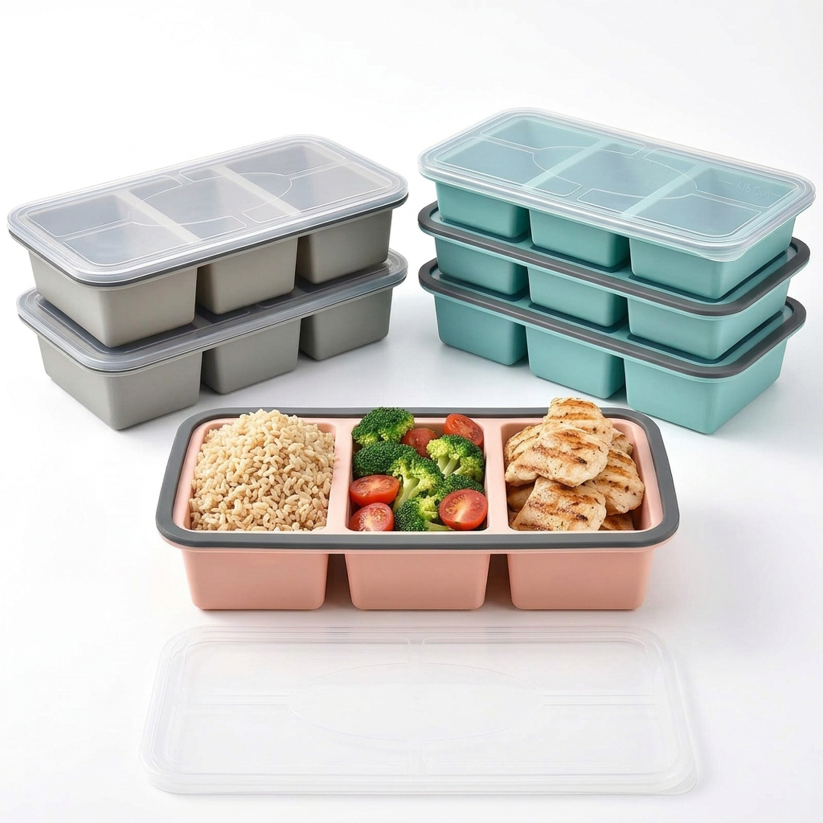 Soup Cube Tray With Lid Silico - đánh giá và giá Meal Prep Chia Pudding