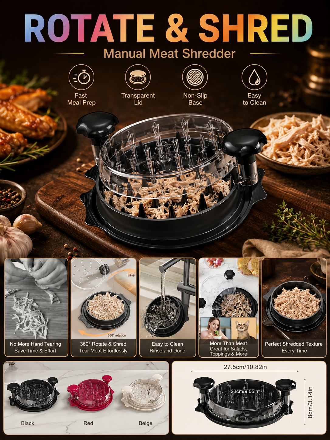 Multifunctional Chicken Shredd - đánh giá và giá Meal Prep Chicken