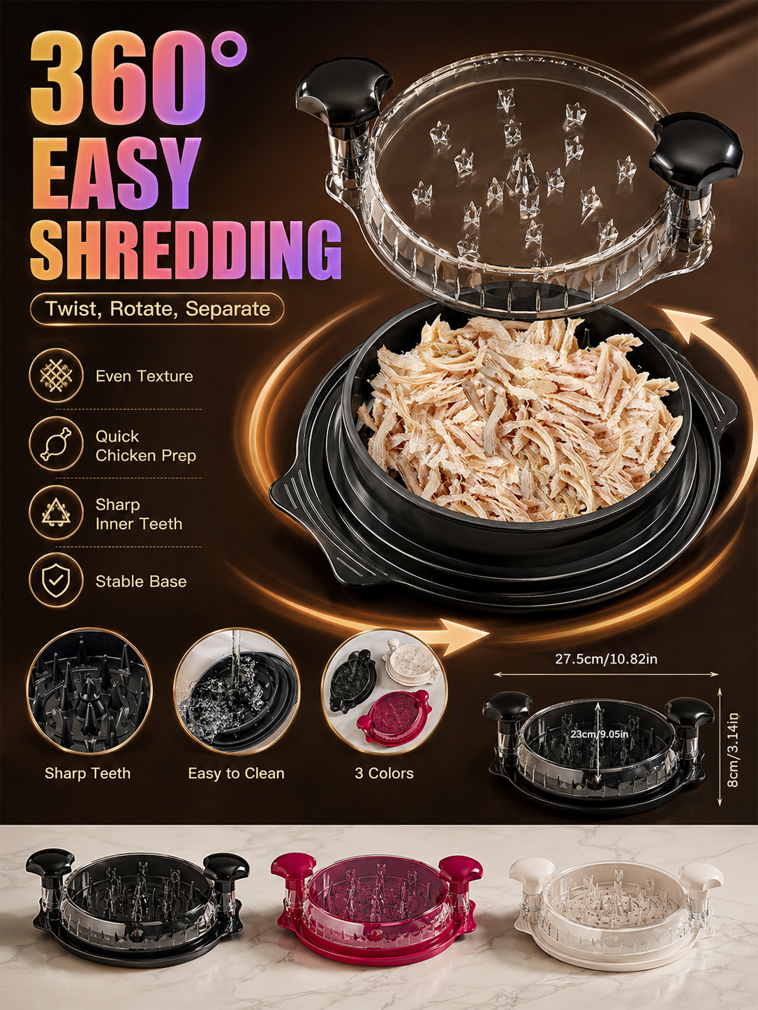Multifunctional Chicken Shredd - đánh giá và giá Meal Prep Chicken