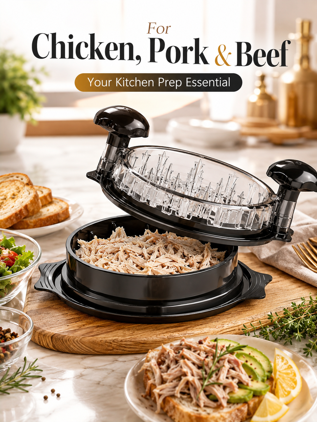 Multifunctional Chicken Shredd - đánh giá và giá Meal Prep Chicken