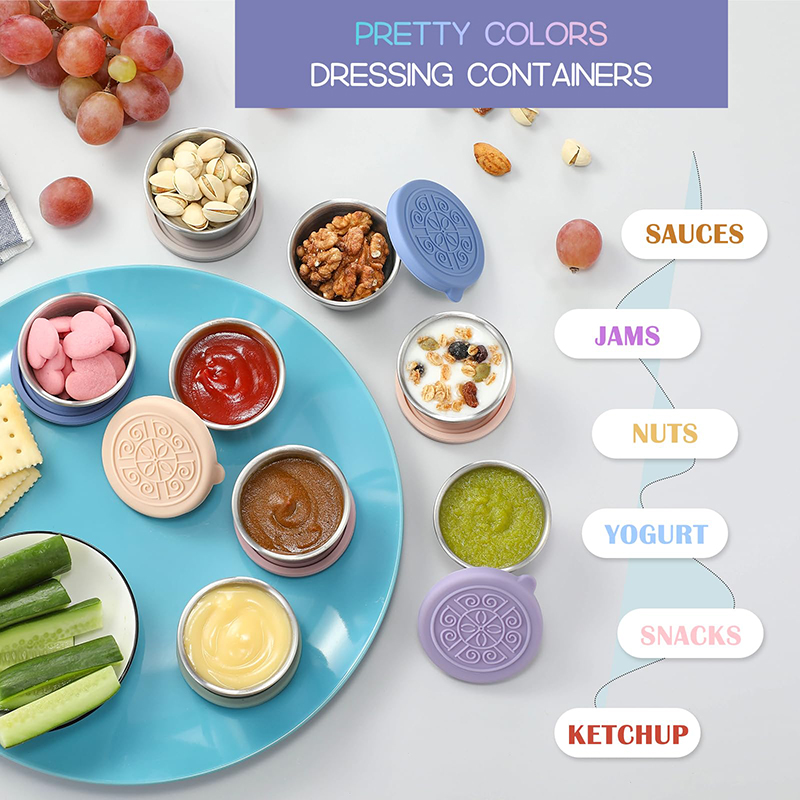 6 Mini Salad Dressing Containe - đánh giá và giá Meal Prep Chia Pudding
