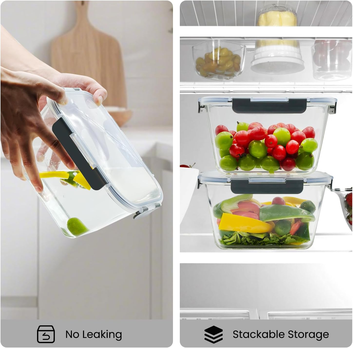 Large Glass Storage Containers - đánh giá và giá Meal Prep Chicken