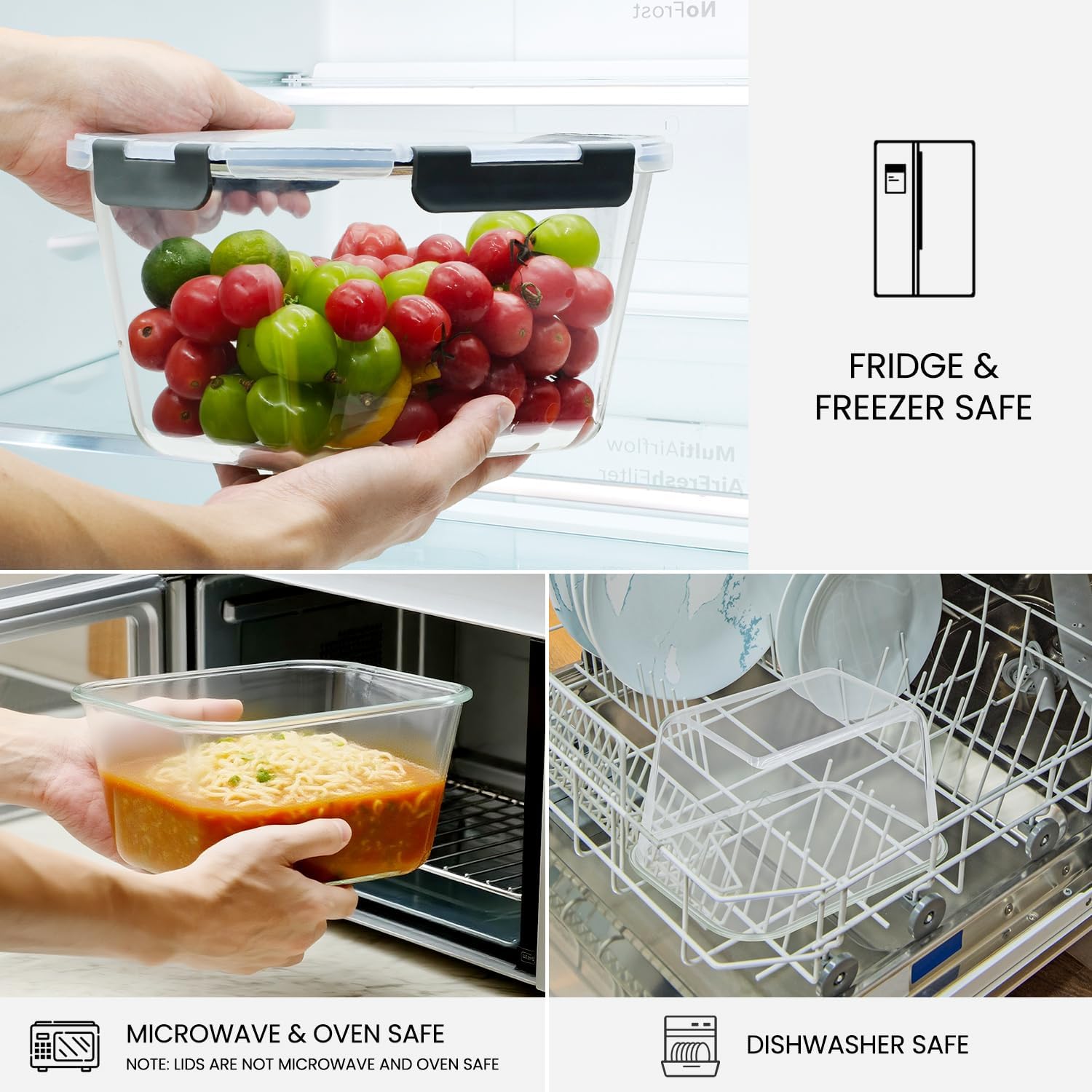 Large Glass Storage Containers - đánh giá và giá Meal Prep Chicken