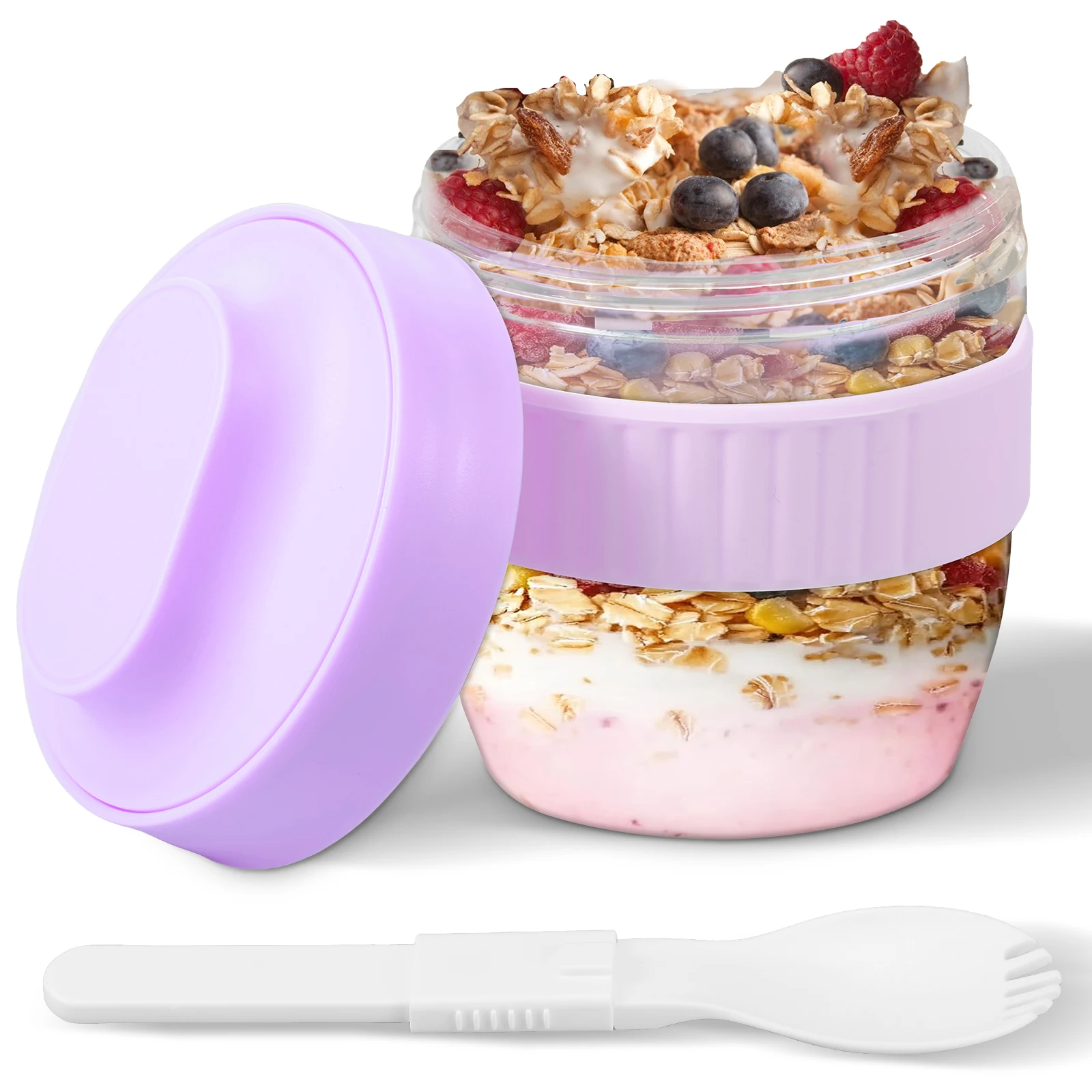 Double Layer Overnight Oats Co - đánh giá và giá Meal Prep Oatmeal Jars