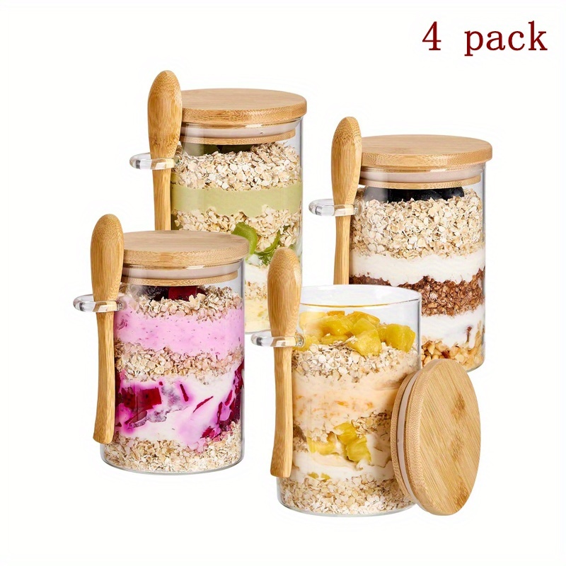 4/6pcs Dessert Bowl, Overnight - đánh giá và giá Meal Prep Chia Pudding