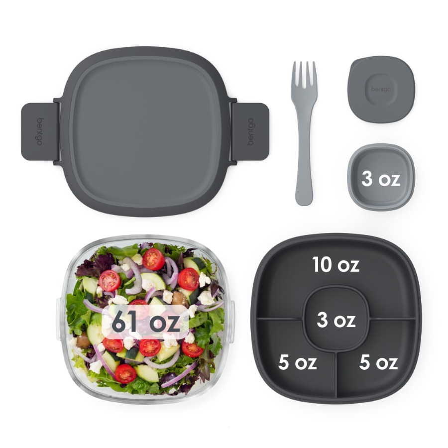 Versatile 5-Compartment Salad  - đánh giá và giá Meal Prep Healthy Lunch